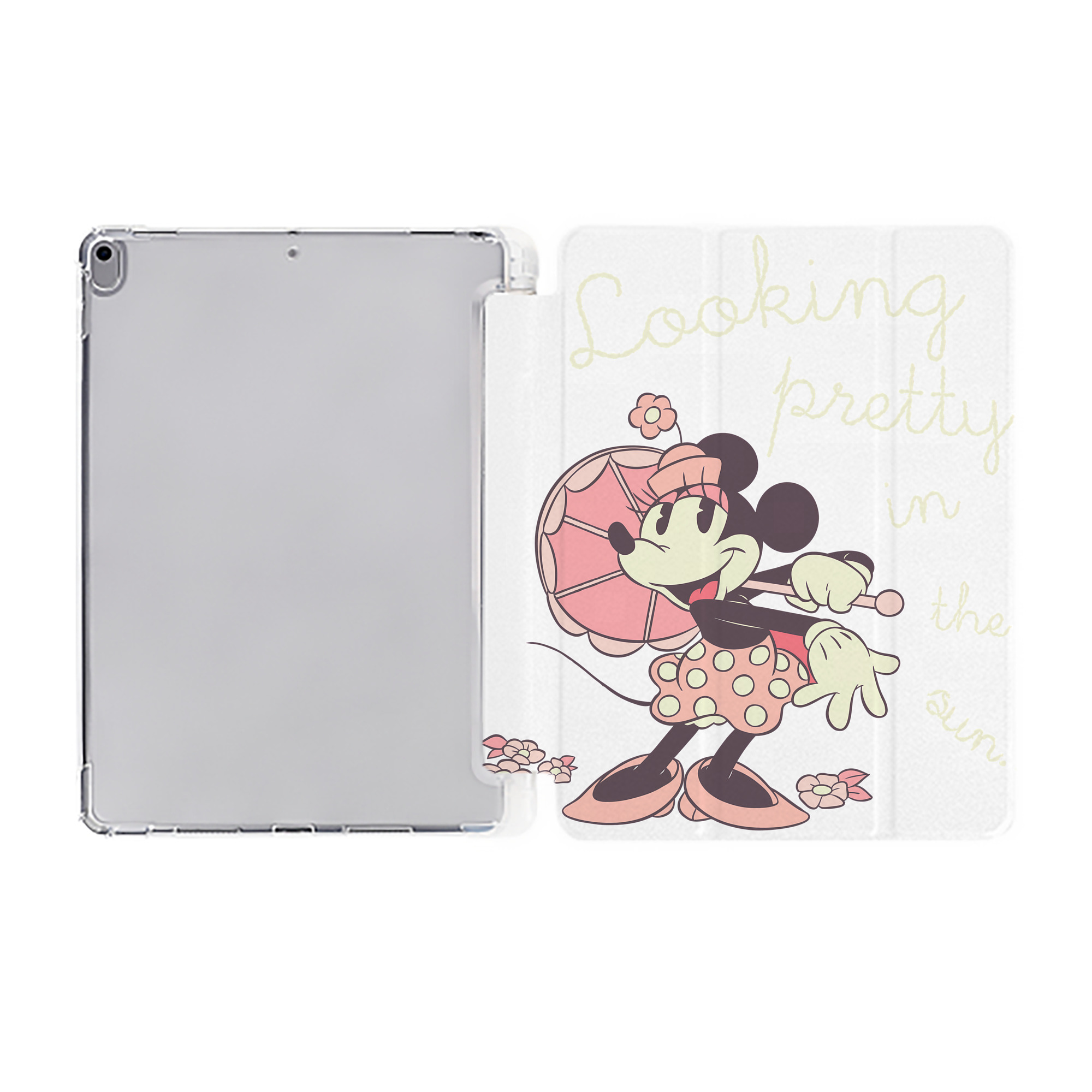 （画像用） ミッキーマウス Mickey Mouse IPad ケース ペン収納付き 三つ折りスタンド PUレザー×シリコン 対応機種9.5/10.5/10.9インチ